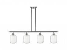 Innovations Lighting 516-4I-SN-G460-7CL - Preston Cylinder - 4 Light - 48 inch - Brushed Satin Nickel - Stem Hung - Island Light