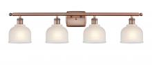 Innovations Lighting 516-4W-AC-G411 - Dayton - 4 Light - 36 inch - Antique Copper - Bath Vanity Light