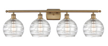 Innovations Lighting 516-4W-BB-G1213-8CL - Athens Deco Swirl - 4 Light - 38 inch - Brushed Brass - Bath Vanity Light