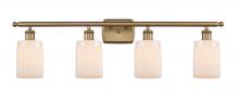 Innovations Lighting 516-4W-BB-G341 - Hadley - 4 Light - 35 inch - Brushed Brass - Bath Vanity Light