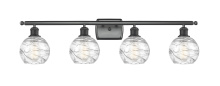 Innovations Lighting 516-4W-BK-G1213-6CL - Athens Deco Swirl - 4 Light - 36 inch - Matte Black - Bath Vanity Light