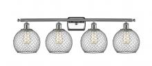 Innovations Lighting 516-4W-PC-G122-8CBK - Farmhouse Chicken Wire - 4 Light - 38 inch - Polished Chrome - Bath Vanity Light
