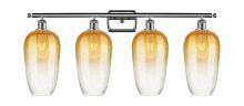 Innovations Lighting 516-4W-PC-G484-7AM - Brookhaven Flute - 4 Light - 37 inch - Polished Chrome - Bath Vanity Light