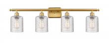 Innovations Lighting 516-4W-SG-G112C-5CL - Cobbleskill - 4 Light - 35 inch - Satin Gold - Bath Vanity Light