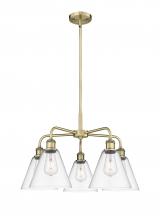 Innovations Lighting 516-5CR-AB-GBC-82 - Berkshire - 5 Light - 26 inch - Antique Brass - Chandelier