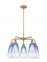 Innovations Lighting 516-5CR-AC-G480-6SB - Brookhaven Almond - 5 Light - 25 inch - Antique Copper - Stem hung - Chandelier