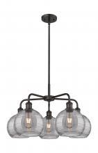 Innovations Lighting 516-5CR-OB-G1213-8SM - Athens Deco Swirl - 5 Light - 26 inch - Oil Rubbed Bronze - Chandelier