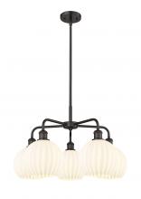 Innovations Lighting 516-5CR-OB-G1217-8WV - White Venetian - 5 Light - 26 inch - Oil Rubbed Bronze - Chandelier