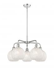 Innovations Lighting 516-5CR-PC-G1216-8WM - White Mouchette - 5 Light - 26 inch - Polished Chrome - Chandelier