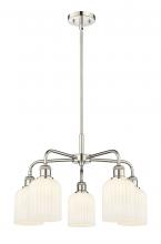 Innovations Lighting 516-5CR-PN-G559-5GWH - Bridal Veil - 5 Light - 23 inch - Polished Nickel - Chandelier