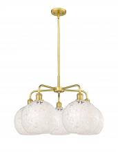 Innovations Lighting 516-5CR-SG-G1216-10WM - White Mouchette - 5 Light - 28 inch - Satin Gold - Chandelier