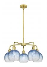 Innovations Lighting 516-5CR-SG-G483-8SB - Brookhaven Globe - 5 Light - 26 inch - Satin Gold - Stem hung - Chandelier