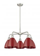 Innovations Lighting 516-5CR-SN-MBD-75-RD - Plymouth - 5 Light - 26 inch - Satin Nickel - Chandelier