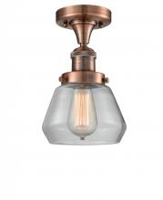 Innovations Lighting 517-1CH-AC-G172 - Fulton - 1 Light - 7 inch - Antique Copper - Semi-Flush Mount