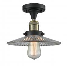 Innovations Lighting 517-1CH-BAB-G2 - Halophane - 1 Light - 9 inch - Black Antique Brass - Semi-Flush Mount