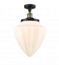 Innovations Lighting 517-1CH-BAB-G661-12 - Bullet - 1 Light - 12 inch - Black Antique Brass - Semi-Flush Mount