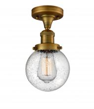 Innovations Lighting 517-1CH-BB-G204-6 - Beacon - 1 Light - 6 inch - Brushed Brass - Semi-Flush Mount