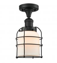 Innovations Lighting 517-1CH-BK-G51-CE - Bell Cage - 1 Light - 5 inch - Matte Black - Semi-Flush Mount