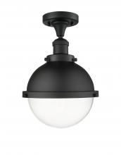 Innovations Lighting 517-1CH-BK-HFS-82-BK - Hampden - 1 Light - 9 inch - Matte Black - Semi-Flush Mount