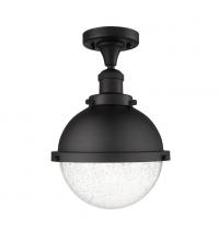 Innovations Lighting 517-1CH-BK-HFS-84-BK - Hampden - 1 Light - 9 inch - Matte Black - Semi-Flush Mount