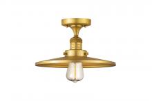 Innovations Lighting 517-1CH-SG-MFR-SG-12 - Railroad - 1 Light - 12 inch - Satin Gold - Semi-Flush Mount