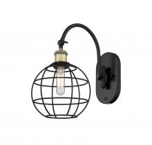 Innovations Lighting 518-1W-BAB-CE-8-BK - Lake Placid - 1 Light - 8 inch - Black Antique Brass - Adjustable Swing Arm