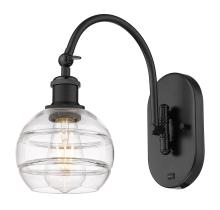 Innovations Lighting 518-1W-BK-G556-6CL - Rochester - 1 Light - 6 inch - Matte Black - Sconce