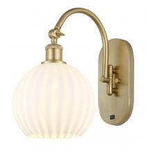 Innovations Lighting 518-1W-SG-G1217-8WV - White Venetian - 1 Light - 8 inch - Satin Gold - Sconce