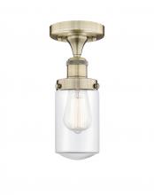 Innovations Lighting 616-1F-AB-G312 - Dover - 1 Light - 5 inch - Antique Brass - Semi-Flush Mount