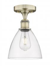 Innovations Lighting 616-1F-AB-GBD-752 - Bristol - 1 Light - 8 inch - Antique Brass - Semi-Flush Mount