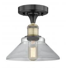 Innovations Lighting 616-1F-BAB-G132 - Orwell - 1 Light - 8 inch - Black Antique Brass - Flush Mount