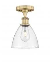 Innovations Lighting 616-1F-BB-GBD-752 - Bristol - 1 Light - 8 inch - Brushed Brass - Semi-Flush Mount