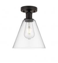 Innovations Lighting 616-1F-OB-GBC-82 - Berkshire - 1 Light - 8 inch - Oil Rubbed Bronze - Semi-Flush Mount