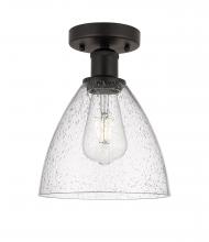 Innovations Lighting 616-1F-OB-GBD-754 - Bristol - 1 Light - 8 inch - Oil Rubbed Bronze - Semi-Flush Mount