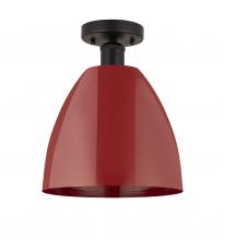 Innovations Lighting 616-1F-OB-MBD-9-RD - Plymouth - 1 Light - 9 inch - Oil Rubbed Bronze - Semi-Flush Mount