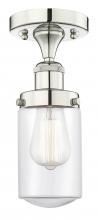 Innovations Lighting 616-1F-PN-G312 - Dover - 1 Light - 5 inch - Polished Nickel - Semi-Flush Mount