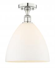 Innovations Lighting 616-1F-PN-GBD-121 - Bristol - 1 Light - 12 inch - Polished Nickel - Semi-Flush Mount