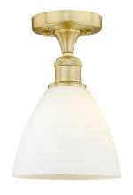 Innovations Lighting 616-1F-SG-GBD-751 - Bristol - 1 Light - 8 inch - Satin Gold - Semi-Flush Mount