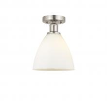 Innovations Lighting 616-1F-SN-GBD-751 - Bristol - 1 Light - 8 inch - Brushed Satin Nickel - Semi-Flush Mount