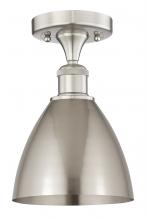 Innovations Lighting 616-1F-SN-MBD-75-SN - Bristol - 1 Light - 8 inch - Brushed Satin Nickel - Semi-Flush Mount