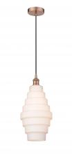 Innovations Lighting 616-1P-AC-G671-8 - Cascade - 1 Light - 8 inch - Antique Copper - Cord hung - Mini Pendant