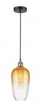 Innovations Lighting 616-1P-BAB-G484-7AM - Brookhaven Flute - 1 Light - 7 inch - Black Antique Brass - Cord hung - Mini Pendant