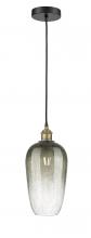 Innovations Lighting 616-1P-BAB-G484-7SL - Brookhaven Flute - 1 Light - 7 inch - Black Antique Brass - Cord hung - Mini Pendant