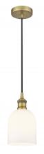 Innovations Lighting 616-1P-BB-G558-6GWH - Bella - 1 Light - 6 inch - Brushed Brass - Cord hung - Mini Pendant