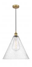 Innovations Lighting 616-1P-BB-GBC-164 - Berkshire - 1 Light - 16 inch - Brushed Brass - Cord hung - Pendant