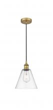 Innovations Lighting 616-1P-BB-GBC-82 - Berkshire - 1 Light - 8 inch - Brushed Brass - Cord hung - Mini Pendant