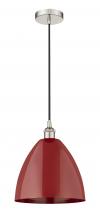 Innovations Lighting 616-1P-PN-MBD-12-RD - Plymouth - 1 Light - 12 inch - Polished Nickel - Cord hung - Mini Pendant