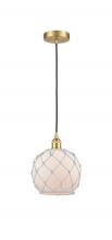 Innovations Lighting 616-1P-SG-G121-8RW - Farmhouse Rope - 1 Light - 8 inch - Satin Gold - Cord hung - Mini Pendant