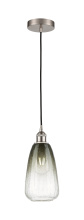 Innovations Lighting 616-1P-SN-G480-6SL - Brookhaven Almond - 1 Light - 6 inch - Brushed Satin Nickel - Cord hung - Mini Pendant