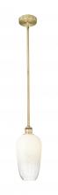 Innovations Lighting 616-1S-BB-G484-7OP - Brookhaven Flute - 1 Light - 7 inch - Brushed Brass - Stem hung - Mini Pendant